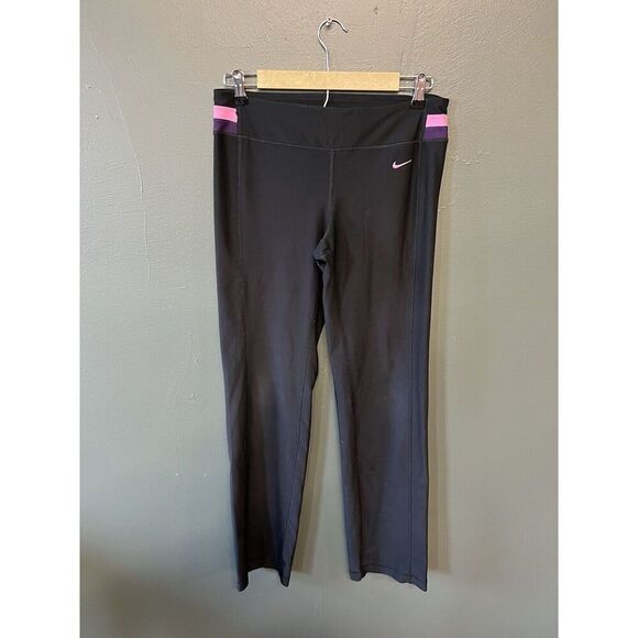 Nike Womens Black athletic Leggings Straight Leg Size Small - Picture 1 of 3